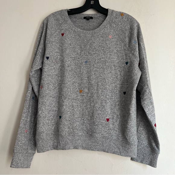 Rails Mika Heart Embroidery Sweatshirt size Small Gray - Picture 10 of 10